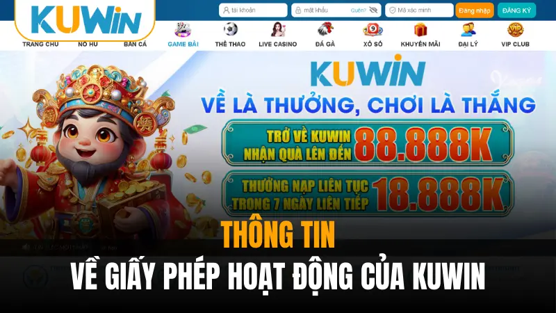 Thông tin về giấy phép hoạt động của Kuwin