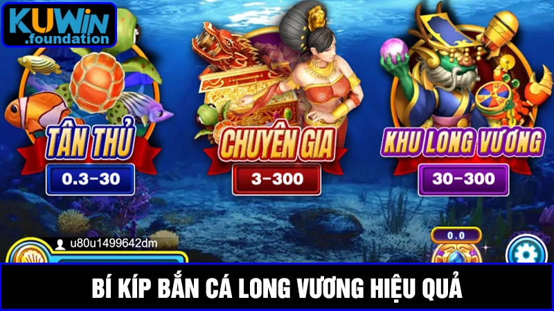 Bắn cá Long Vương: Vũ khí hiện đại, thưởng x4500 lần 4 Bí kíp bắn cá Long Vương hiệu quả nhất